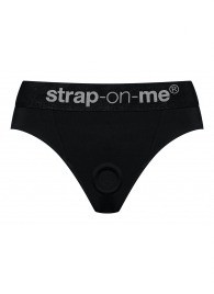 Черные трусики для насадок Heroine Lingerie Harness - size XL - Strap-on-me - купить с доставкой в Ижевске