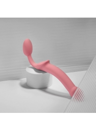 Розовый безремневой страпон Strap-on-me Semi-Realistic Bendable Strap-On size L - Strap-on-me - купить с доставкой в Ижевске