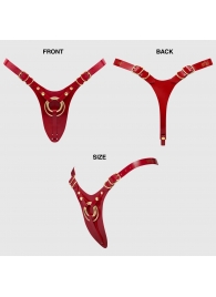 Красный пояс для фиксации насадок Strap-On-Me Leatherette Harness Fabulous - Strap-on-me - купить с доставкой в Ижевске