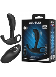 Черный изогнутый массажёр простаты с вибрацией и пультом ДУ - Baile - в Ижевске купить с доставкой