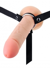 Мужской полый страпон на регулируемых ремешках - 22 см. - Sex Expert - купить с доставкой в Ижевске