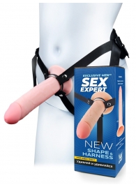Мужской полый страпон на регулируемых ремешках - 22 см. - Sex Expert - купить с доставкой в Ижевске