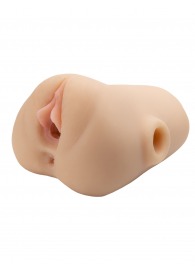 Телесный мастурбатор с вибрацией Double Pounder Vibrating Squeeze Stroker - Pipedream - в Ижевске купить с доставкой