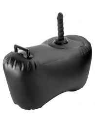 Черное надувное кресло с платформой для фиксации дилдо Body Dock Inflatable Love Seat - Pipedream - купить с доставкой в Ижевске