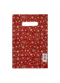 Красный подарочный новогодний пакет с вырубной ручкой (20х30 см) - Сима-Ленд - купить с доставкой в Ижевске