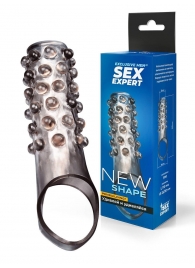 Дымчатая насадка на пенис с выпуклостями - 11 см. - Sex Expert - в Ижевске купить с доставкой