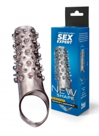 Дымчатая насадка на пенис с шипами и выпуклостями - 12 см. - Sex Expert - в Ижевске купить с доставкой
