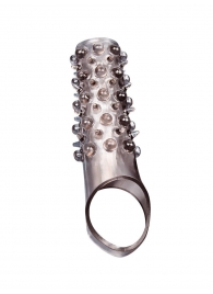 Дымчатая насадка на пенис с шипами и выпуклостями - 12 см. - Sex Expert - в Ижевске купить с доставкой