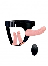 Женский страпон с 3 насадками и вибрацией - Erowoman-Eroman - купить с доставкой в Ижевске