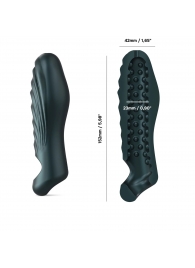 Серая силиконовая насадка на пенис с подхватом Manwan Ryzer - Manwan - в Ижевске купить с доставкой