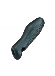 Серая силиконовая насадка на пенис с подхватом Manwan Ryzer - Manwan - в Ижевске купить с доставкой