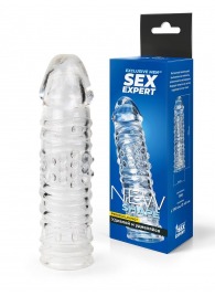 Прозрачная закрытая насадка на пенис - 17 см. - Sex Expert - в Ижевске купить с доставкой