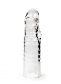 Прозрачная закрытая насадка на член - 15 см. - Sex Expert - в Ижевске купить с доставкой