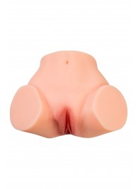 Телесный реалистичный мастурбатор-полуторс с 2 любовными входами - No Name - в Ижевске купить с доставкой