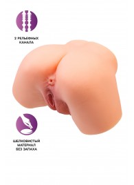 Телесный реалистичный мастурбатор-полуторс с 2 любовными входами - No Name - в Ижевске купить с доставкой