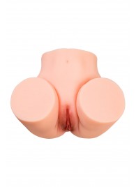 Телесный мастурбатор в форме попки с 2 любовными входами - No Name - в Ижевске купить с доставкой