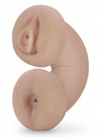 Телесный люминесцентный двусторонний мастурбатор Tasha - Blush Novelties - в Ижевске купить с доставкой