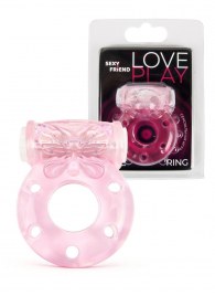 Розовое эрекционное виброкольцо с бабочкой - 1137 - в Ижевске купить с доставкой