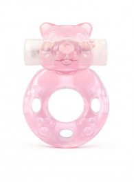 Розовое эрекционное виброкольцо в форме мишки - 1137 - в Ижевске купить с доставкой