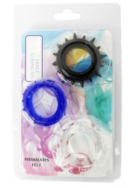 Набор из 3 эрекционных колец разного цвета и рельефа - Boys of Toys - в Ижевске купить с доставкой