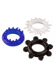 Набор из 3 эрекционных колец разного цвета и рельефа - Boys of Toys - в Ижевске купить с доставкой