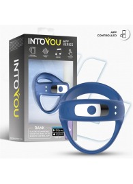 Синее интерактивное эрекционное виброкольцо Rank - Intoyou - в Ижевске купить с доставкой