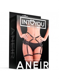 Черные стрепы на бёдра Aneir - Intoyou - купить с доставкой в Ижевске