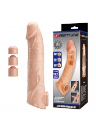 Телесный фаллоудлинитель с подхватом мошонки Silas - 26 см. - Baile - в Ижевске купить с доставкой