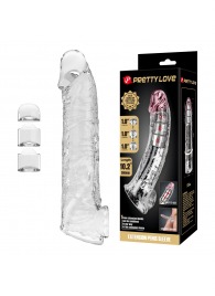 Прозрачный фаллоудлинитель с подхватом мошонки Silas - 26 см. - Baile - в Ижевске купить с доставкой