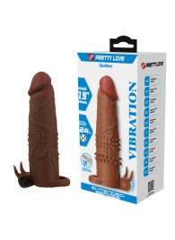 Коричневая насадка на пенис Quillon - 20 см. - Baile - в Ижевске купить с доставкой