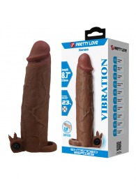 Коричневая насадка на пенис Xerxes - 22 см. - Baile - в Ижевске купить с доставкой