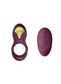 Фиолетовое эрекционное виброкольцо Bayek с пультом ДУ - Zalo - в Ижевске купить с доставкой