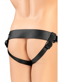 Телесный фаллопротез на черных ремнях Conall - 15 см. - ToyFa - купить с доставкой в Ижевске