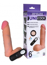 Фаллическая насадка Харнесс UNICOCK 6  с вибрацией - 18 см. - LOVETOY (А-Полимер) - купить с доставкой в Ижевске