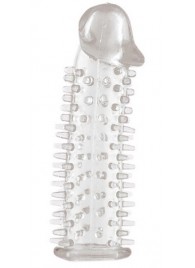 Прозрачная насадка на половой член с закрытой головкой и шипами - 12,5 см. - ToyFa - в Ижевске купить с доставкой