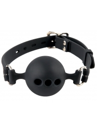 Силиконовый кляп-шар с отверстиями для дыхания Silicone Breathable Ball Gag Small - Pipedream - купить с доставкой в Ижевске