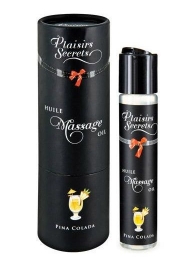 Массажное масло с ароматом пина колады Huile de Massage Gourmande Pina Colada - 59 мл. - Plaisir Secret - купить с доставкой в Ижевске