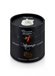 Массажная свеча с ароматом шоколада Bougie de Massage Gourmande Chocolat - 80 мл. - Plaisir Secret - купить с доставкой в Ижевске