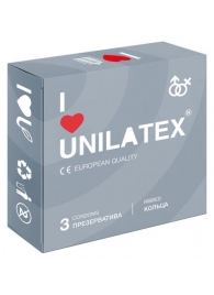 Презервативы с рёбрами Unilatex Ribbed - 3 шт. - Unilatex - купить с доставкой в Ижевске