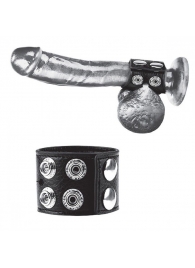 Ремень на член и мошонку 1.5  Cock Ring With Ball Strap - BlueLine - купить с доставкой в Ижевске