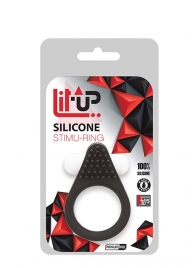 Чёрное эрекционное кольцо LIT-UP SILICONE STIMU RING 1 BLACK - Dream Toys - в Ижевске купить с доставкой