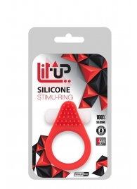 Красное эрекционное кольцо LIT-UP SILICONE STIMU RING 1 RED - Dream Toys - в Ижевске купить с доставкой