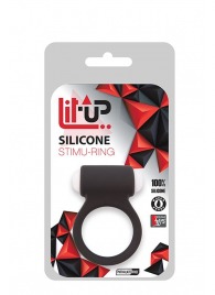 Чёрное эрекционное виброкольцо LIT-UP SILICONE STIMU RING 3 BLACK - Dream Toys - в Ижевске купить с доставкой