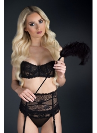 Стек с большим чёрным пером Large Feather Tickler - 65 см. - Blush Novelties - купить с доставкой в Ижевске