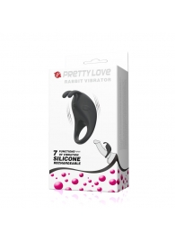 Чёрное эрекционное кольцо с вибрацией Rabbit Vibrator - Baile - в Ижевске купить с доставкой