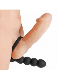 Насадка для двойного проникновения Double Fun Cock Ring with Double Penetration Vibe - XR Brands - в Ижевске купить с доставкой