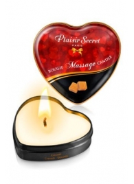 Массажная свеча с ароматом карамели Bougie Massage Candle - 35 мл. - Plaisir Secret - купить с доставкой в Ижевске