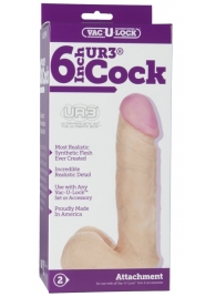 Ультра реалистичная насадка Vac-U-Lock  6  ULTRASKYN Cock - 17,3 см. - Doc Johnson - купить с доставкой в Ижевске