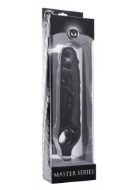 Чёрная увеличивающая насадка на член Mamba Cock Sheath Packaged - 16,5 см. - XR Brands - в Ижевске купить с доставкой
