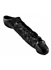 Чёрная увеличивающая насадка на член Mamba Cock Sheath Packaged - 16,5 см. - XR Brands - в Ижевске купить с доставкой